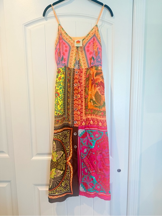 FARM Rio Dresses & Skirts - Farm Rio Mixed Scarves Midi Dress